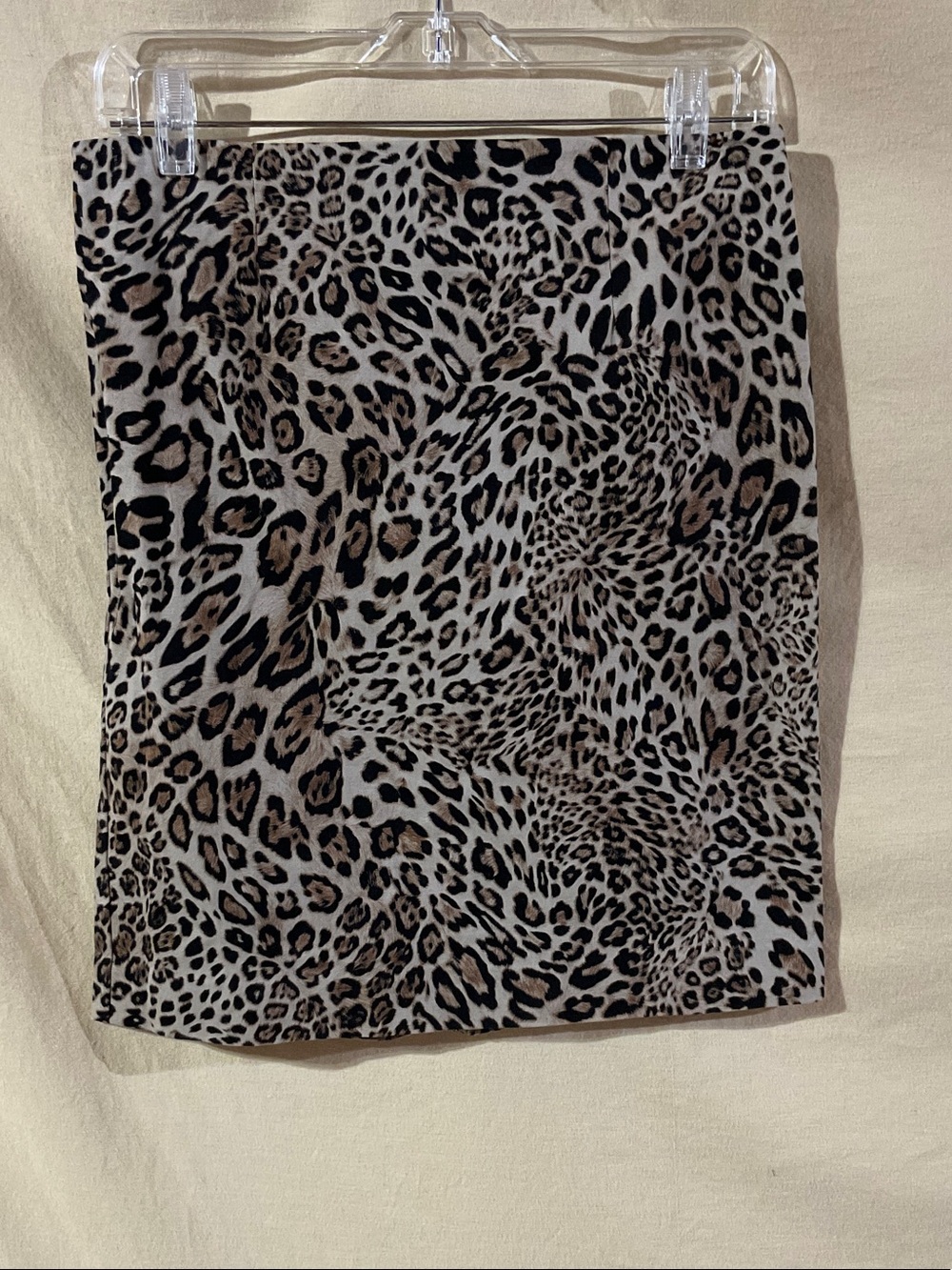 Elliott Lauren size 4 Leopard Print Mini Skirt in Taupe, Black, Brown